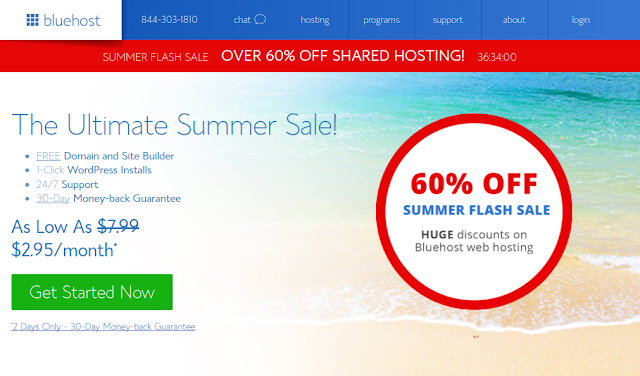 Ofertas relámpago en BlueHost con 60% off Ofertas relámpago en BlueHost con 60% off