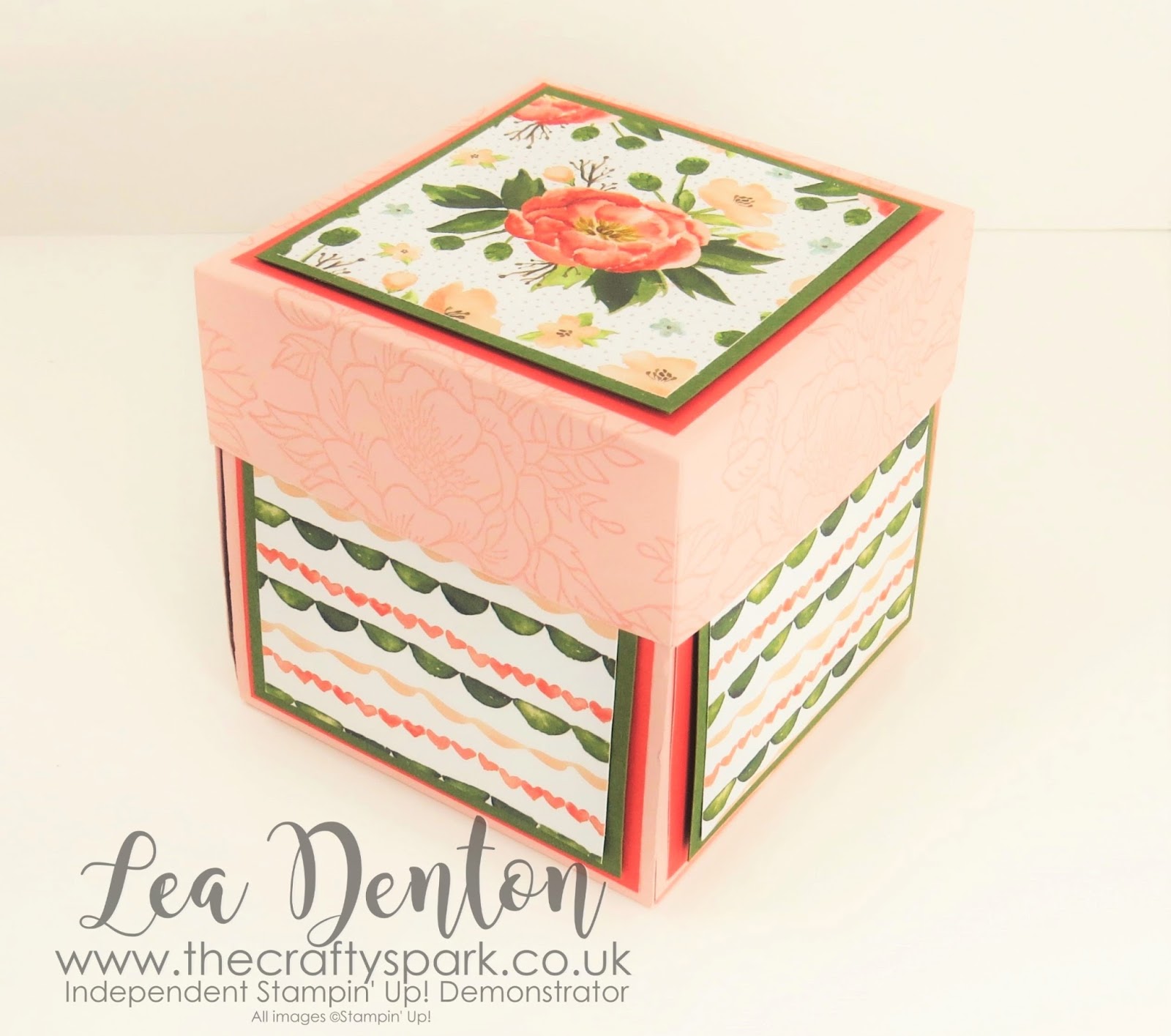 Stampin' Up! Demonstrator Lea Denton Cupcake Exploding Box Card