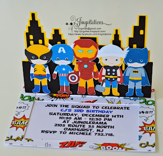 Superhero_invitations, Avengers_Invitations, Ironman, Capt America, Thor, Wolverine, Batman