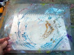 plastic sheet inking palette watercolors words bit