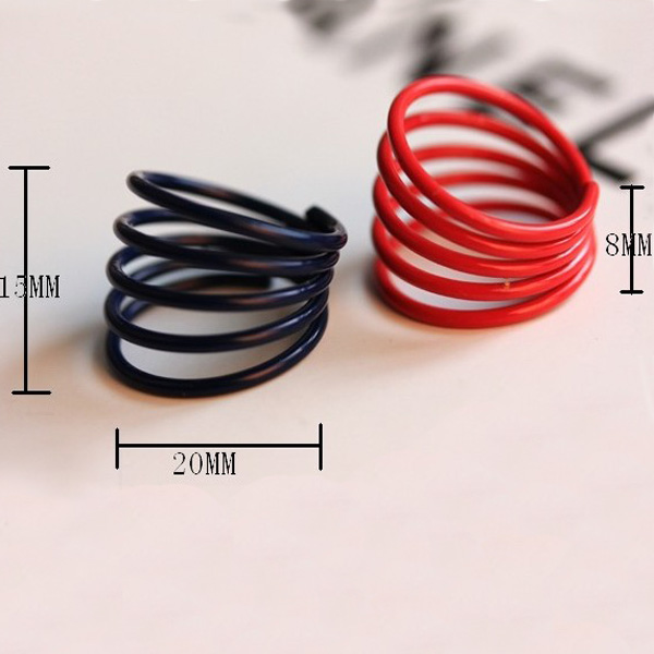 Fashion Wardrobes: Europe stylish fluorescent color bolt spring finger ring