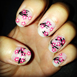nail cherry blossom diy nails polish hopeless heart romantic blossoms put