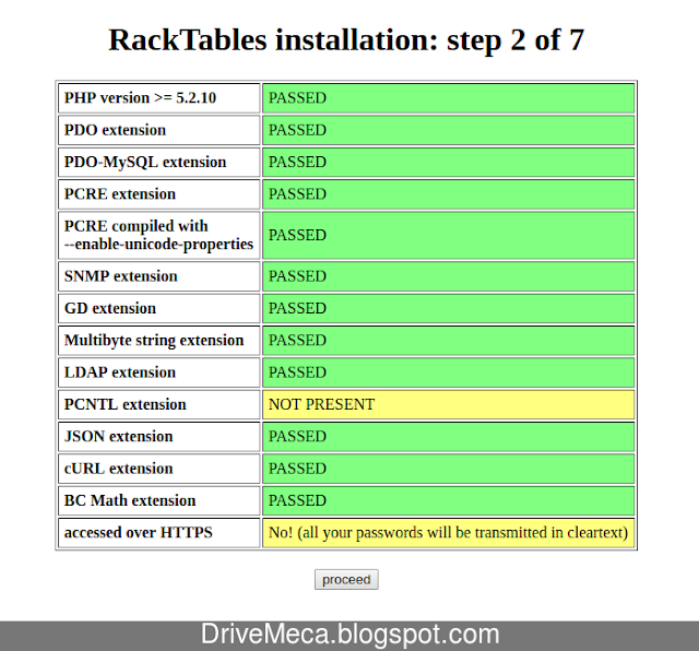 Paso 2 de instalacion de Racktables Paso 2 de instalacion de Racktables