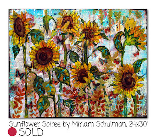 sunflower painting by miriam schulman | http://www.schulmanart.com