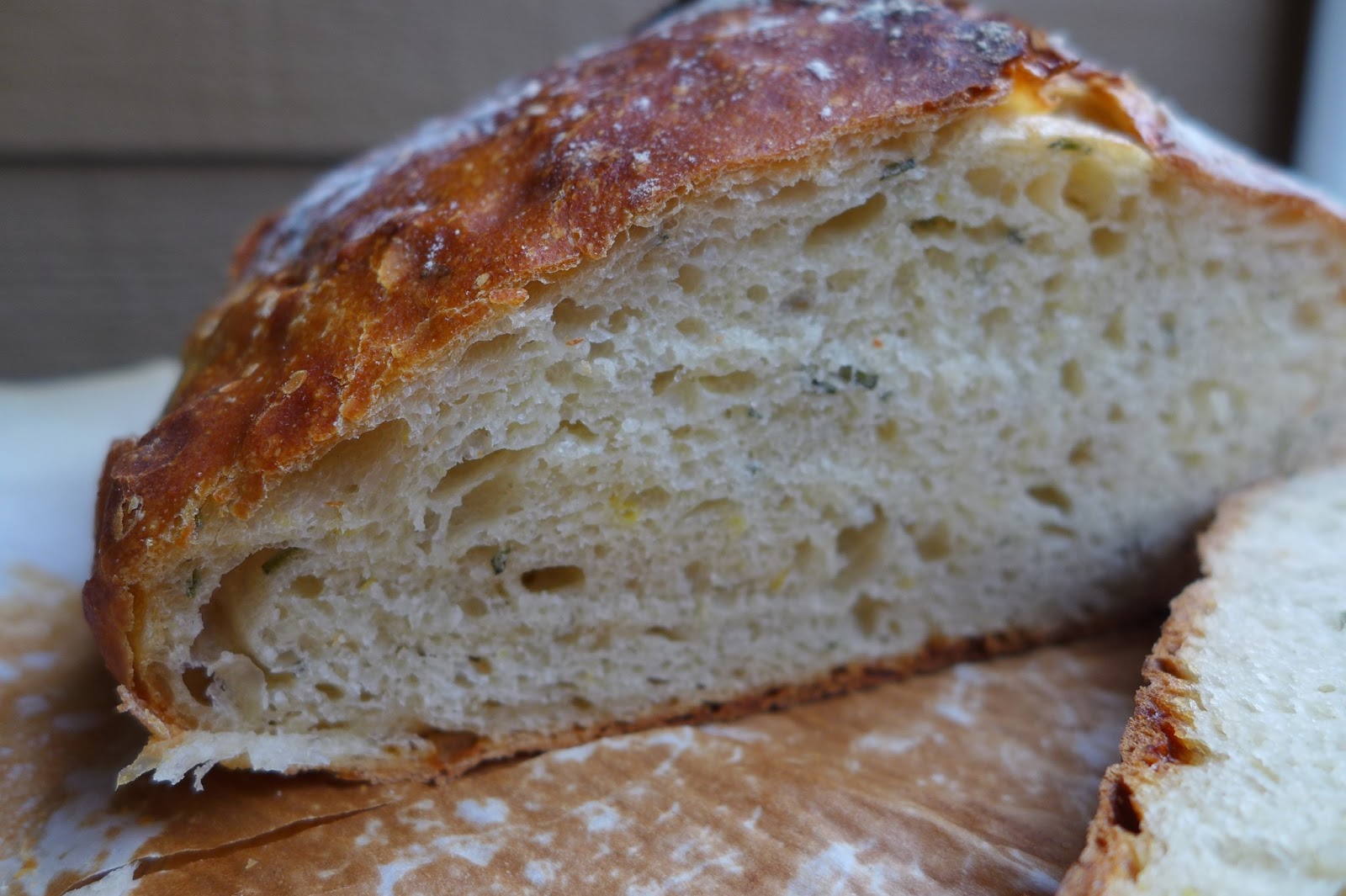 Dimples & Delights Lemon Rosemary Gruyere Artisan Bread