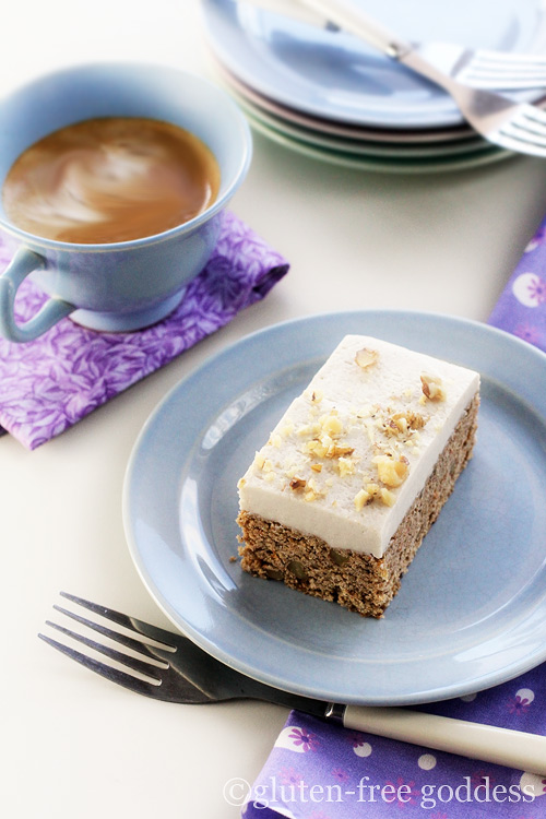 Frosted Carrot Cake Quinoa Bars