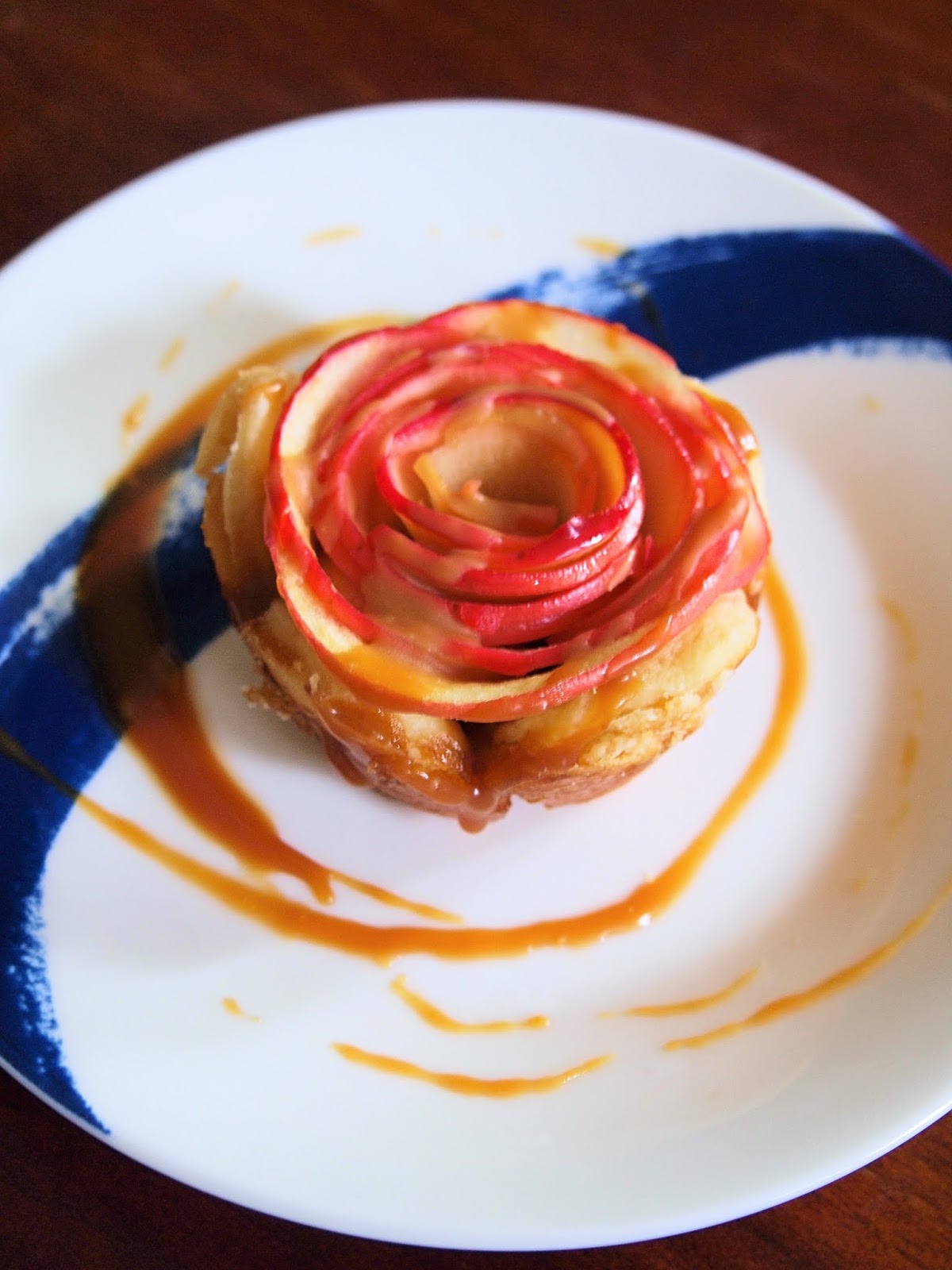 Mini Caramel Apple Pie Roses — Here For The Dessert
