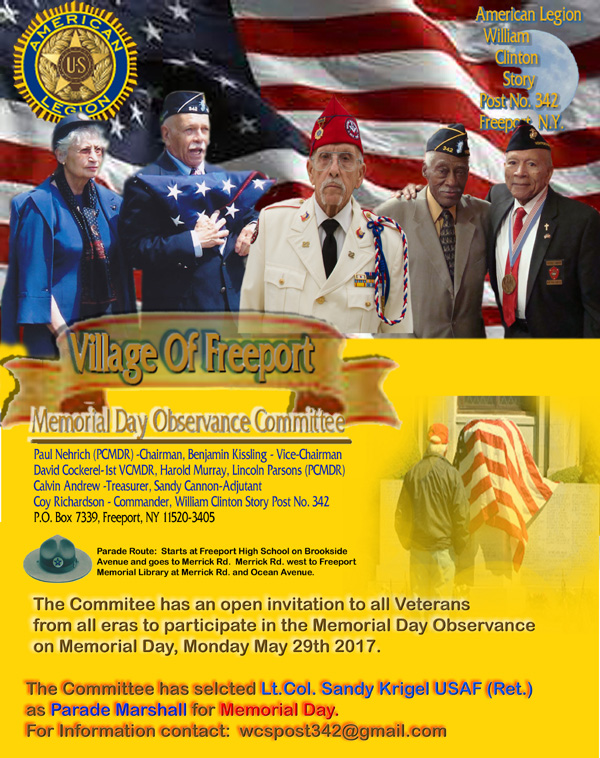 Legion Post 342William Clinton Story, Freeport, N.Y. Village Of