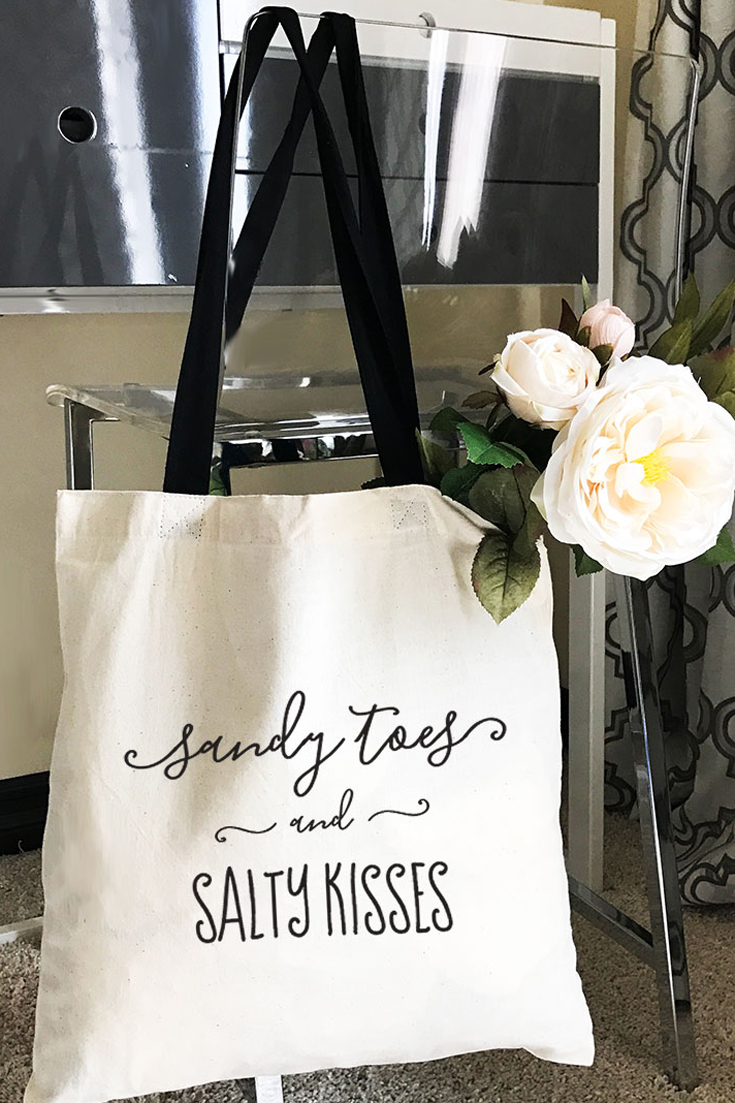 Sandy Toes Salty Kisses Canvas Bag
