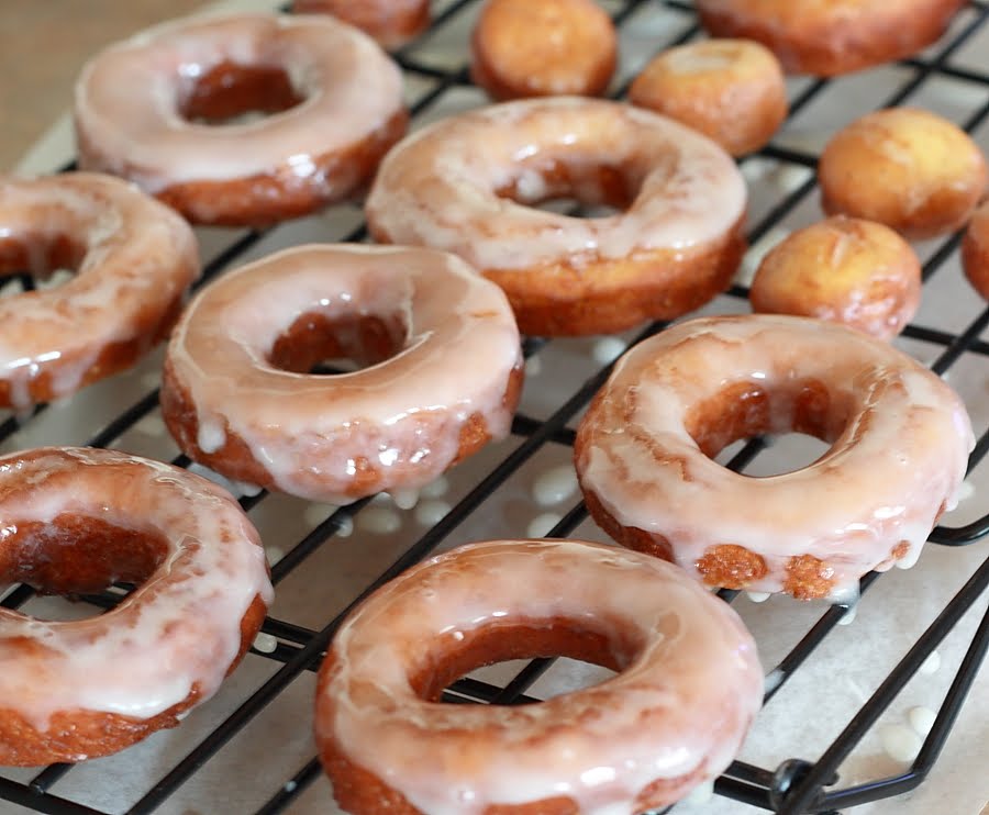Lemon Drop GlutenFree Raised Donuts with Honey Glaze