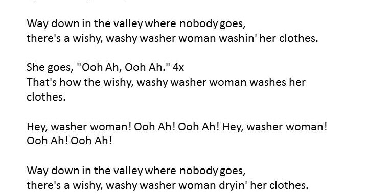 . LyricsWishy Washy Washer Woman ( The Learning Station)