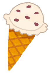 アイスクリームのイラスト「ラムレーズン」