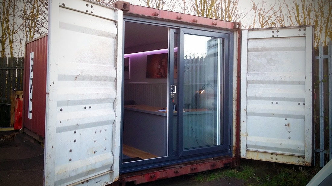 Shedworking Shipping container garden office