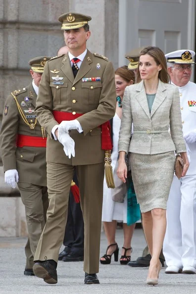 Queen Letizia wore Felipe Varela dress