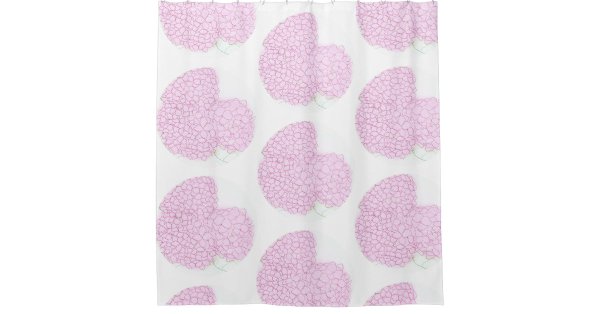 Bright Pink Hydrangea Shabby Chic Shower Curtain