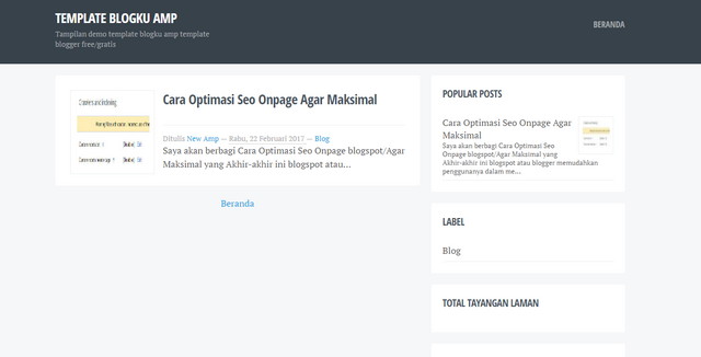 Blogku AMP Simple Blogger Templates Blogku AMP Simple Blogger Templates