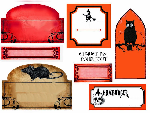 Imprimibles Gratis de Halloween. Toppers, Invitaciones o Tarjetas de Halloween para Imprimir Gratis.