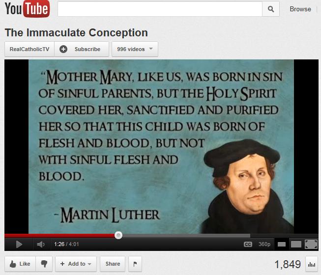 Beggars All Reformation And Apologetics Real Catholic Tv Luther And The Immaculate Conception