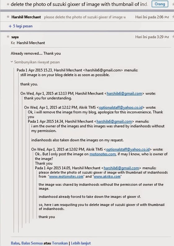 Saya terima email isinya hapus Foto di blog saya. - akriko.com