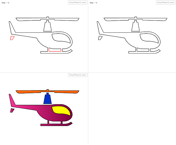How to draw Helicopter - slide 1