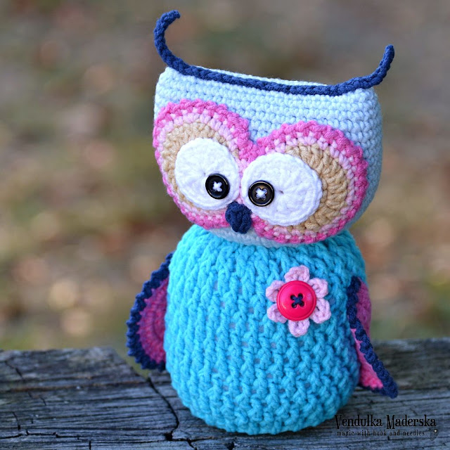 Crochet owl pattern by Vendula Maderska