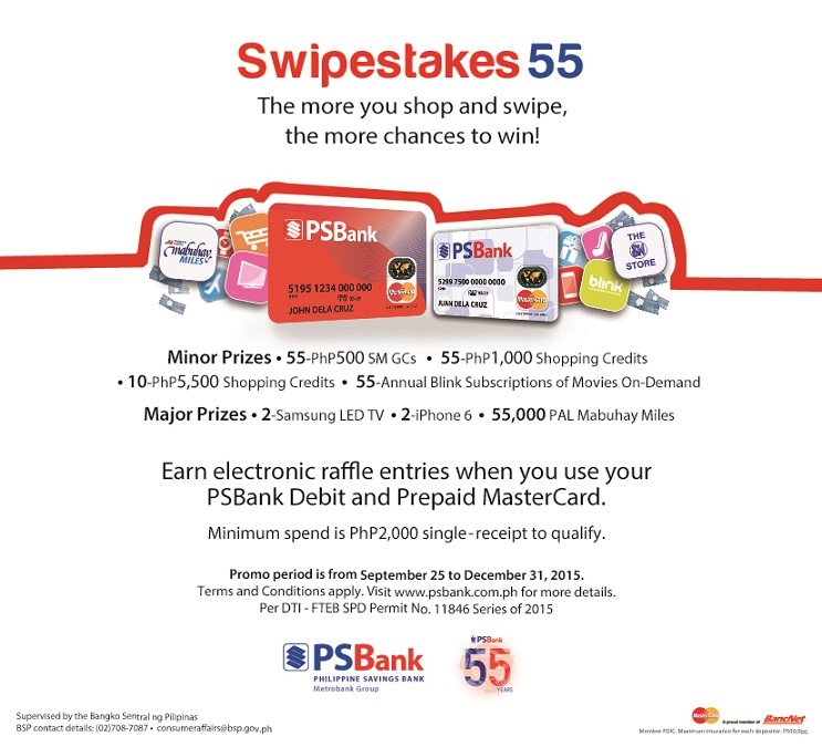 PSBank’s Swipestakes 55 promo!
