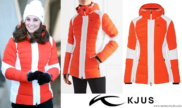 Kate Middleton wore KJUS Duana two-tone quilted shell down jacket