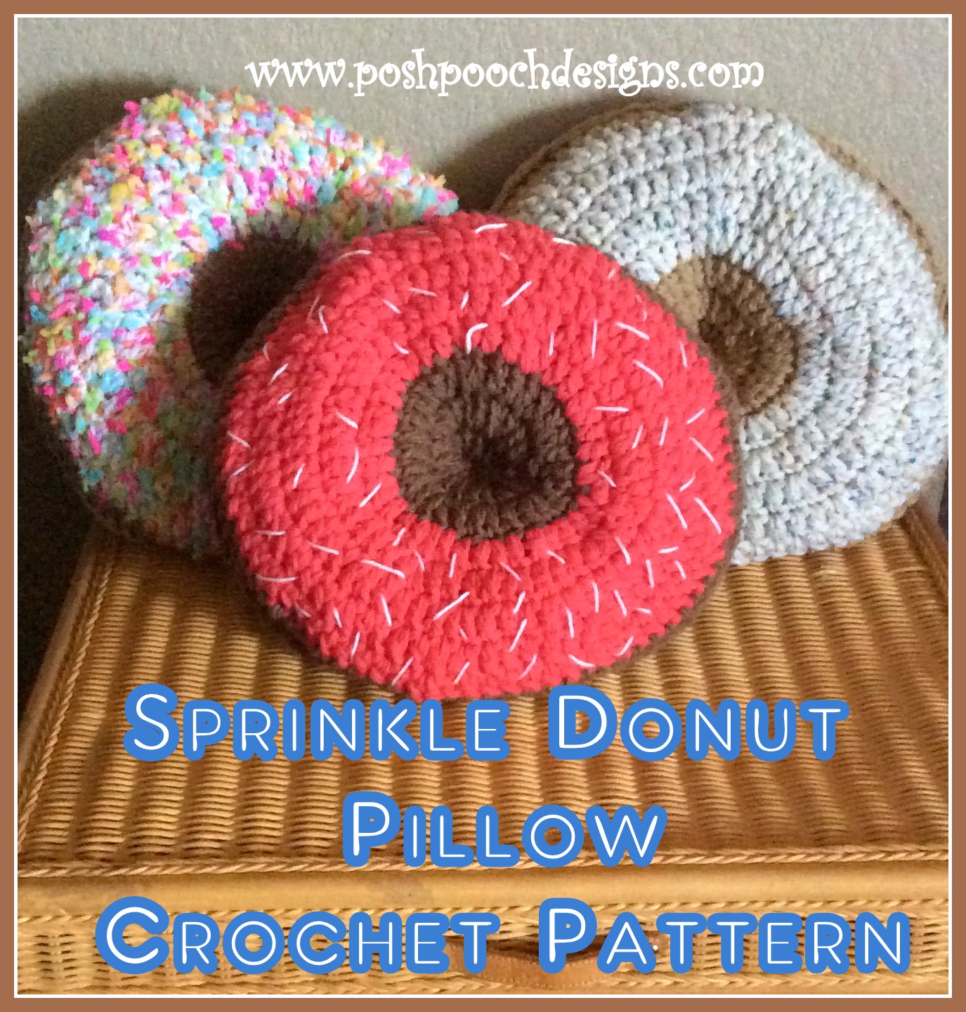 Posh Pooch Designs Dog Clothes: Sprinkle Donut Pillow Crochet A Long