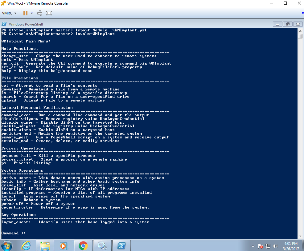 Mass PowerShell and WMImplant to Get Process Output