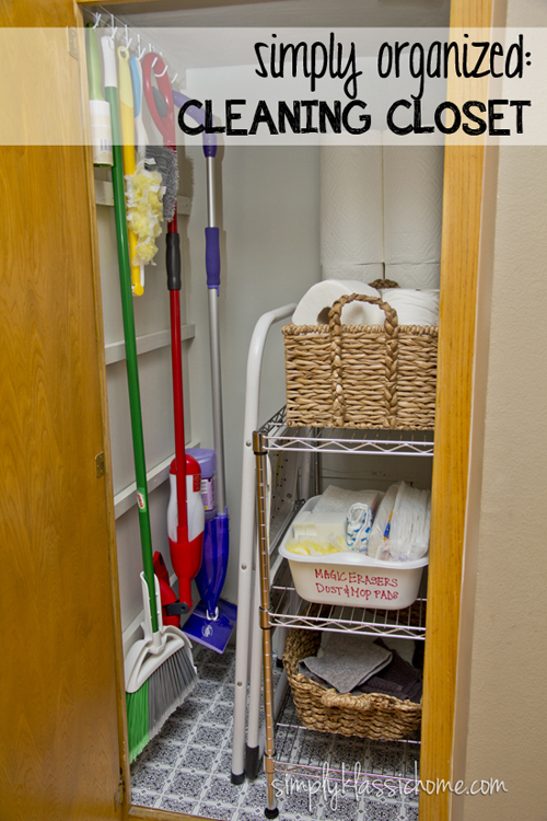 Simply Organized: Organizing the Cleaning Closet - Yellow Bliss Road