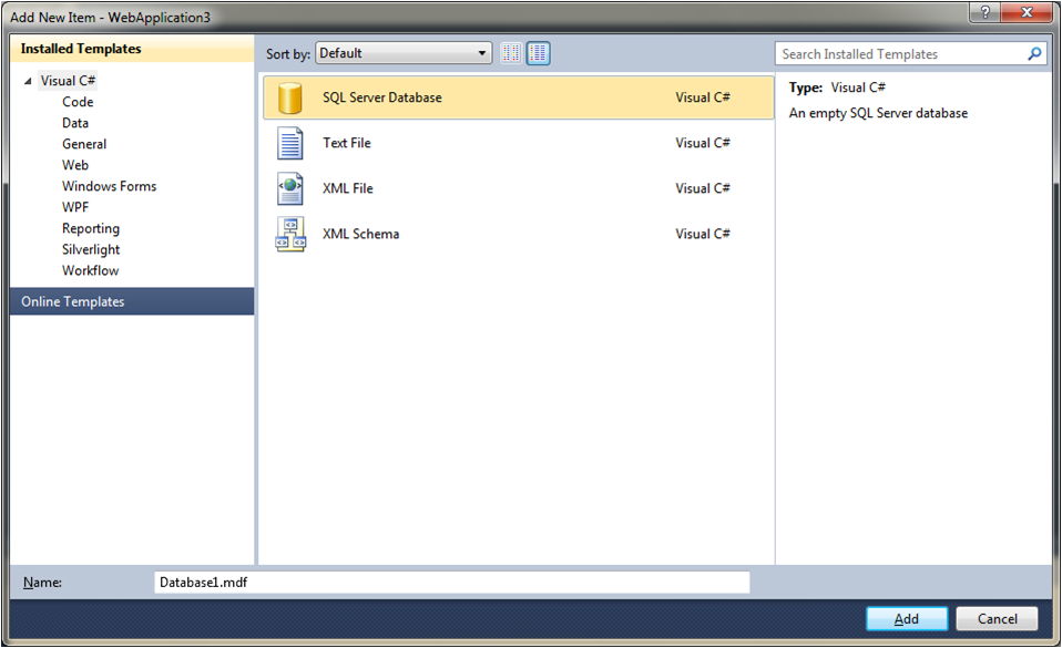Membuat Database pada Visual Studio 2010 - PROGRAMMING LOGIC