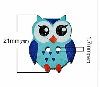 Пуговки деревянные "Совушка"