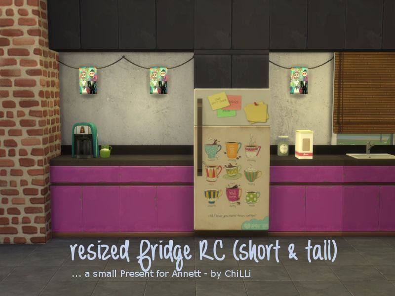 Sims 4 CC's The Best Fridge Part 4 New Sizes by ChiLLis Sims