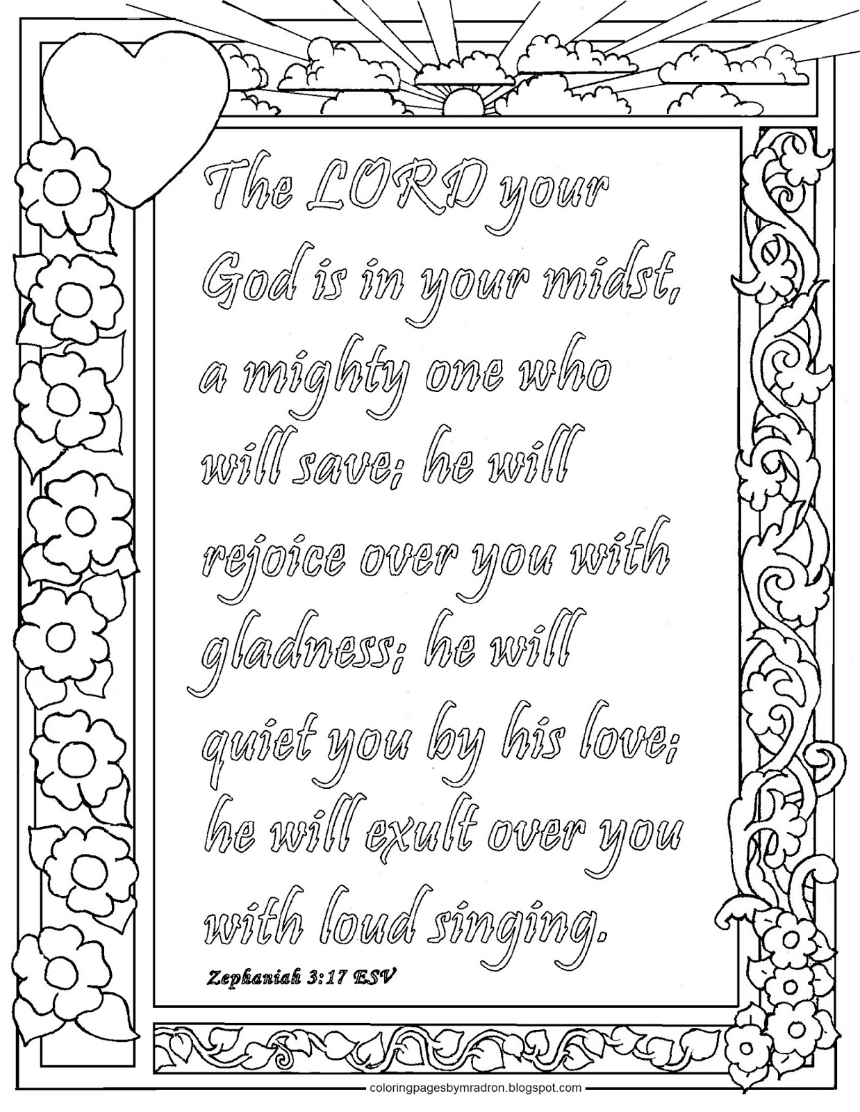 Coloring Pages for Kids by Mr. Adron Zephaniah 317 Print and Color Page.