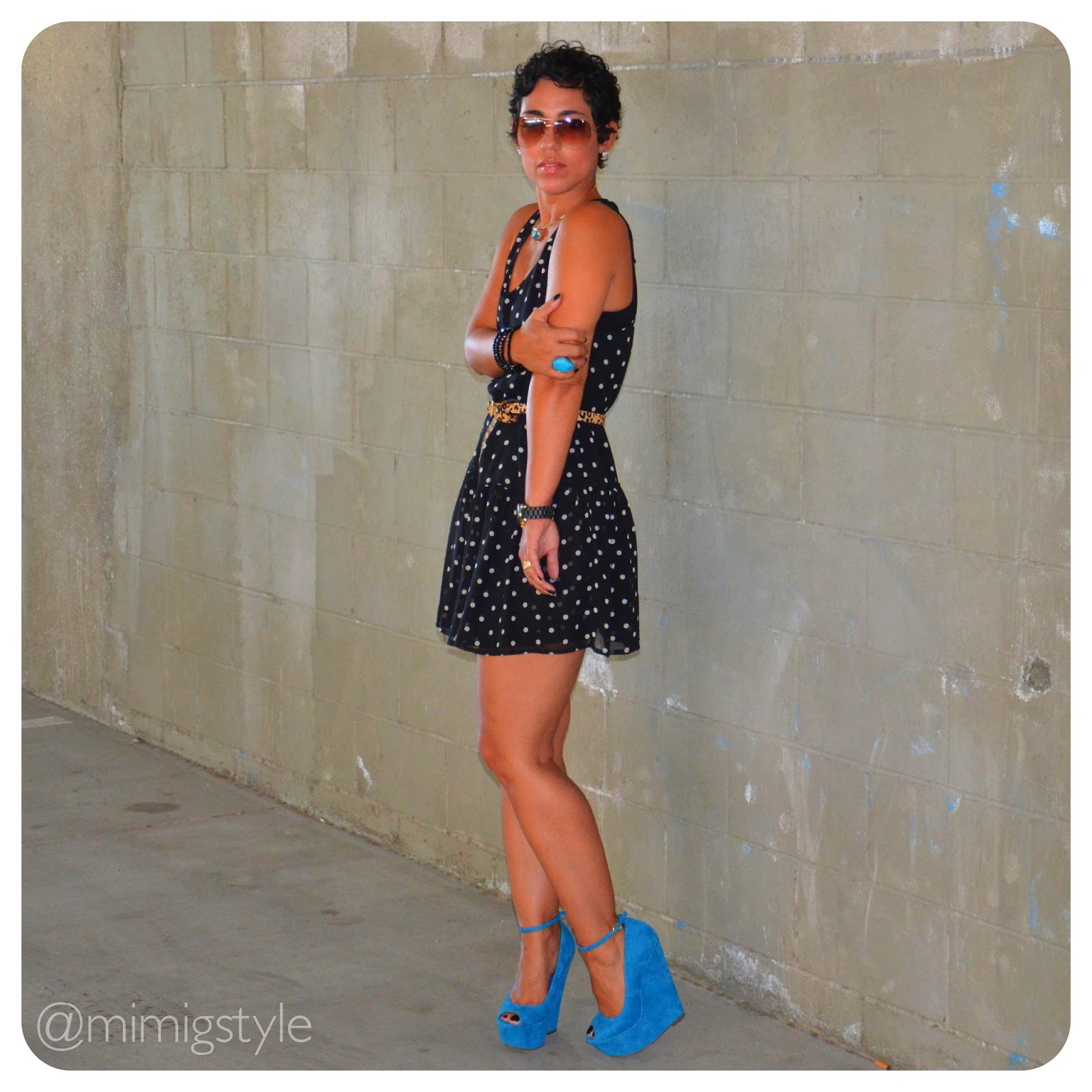 OOTD: Blue Suede Shoes + Dots |Fashion, Lifestyle, and DIY