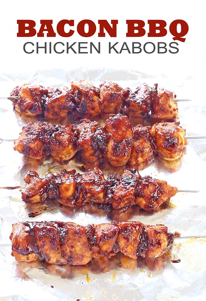 Bacon BBQ Chicken Kabobs