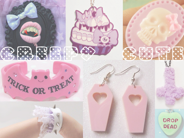 Pastel Horror Creepy Cute Accessories I Love The Whole Creepy Cute Bittersweet Pastel Goth Thing It Seems To Sum Me Up Perfectly Here Are A Few Accessories Match Theme S