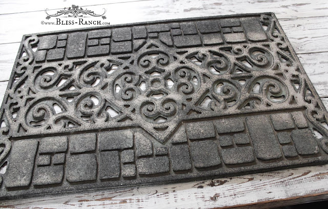 Makeover a worn front door mat with paint, Bliss-Ranch.com