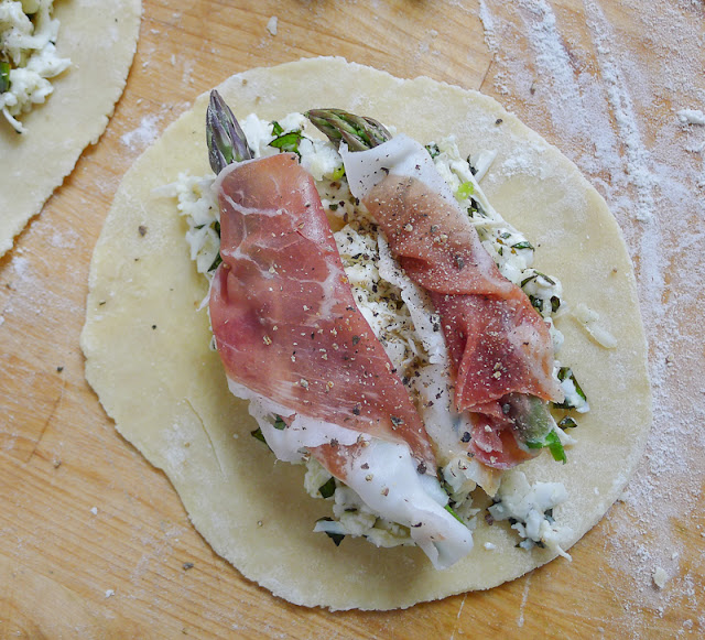 Seattle Pastry Girl Goat Cheese Asparagus Prosciutto Pie and