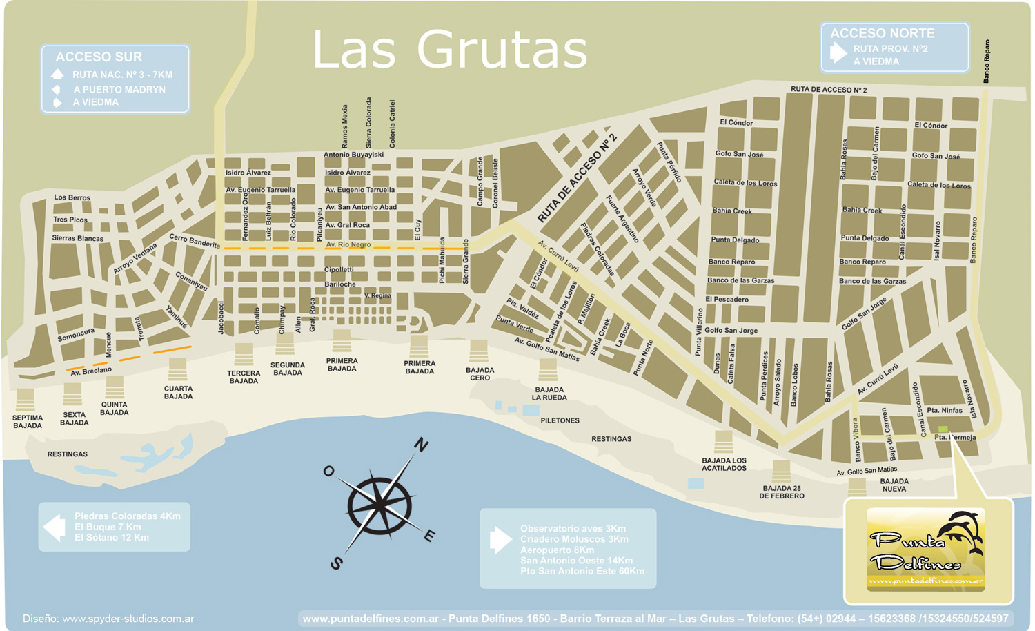 Mapa Las Grutas Rio Negro 