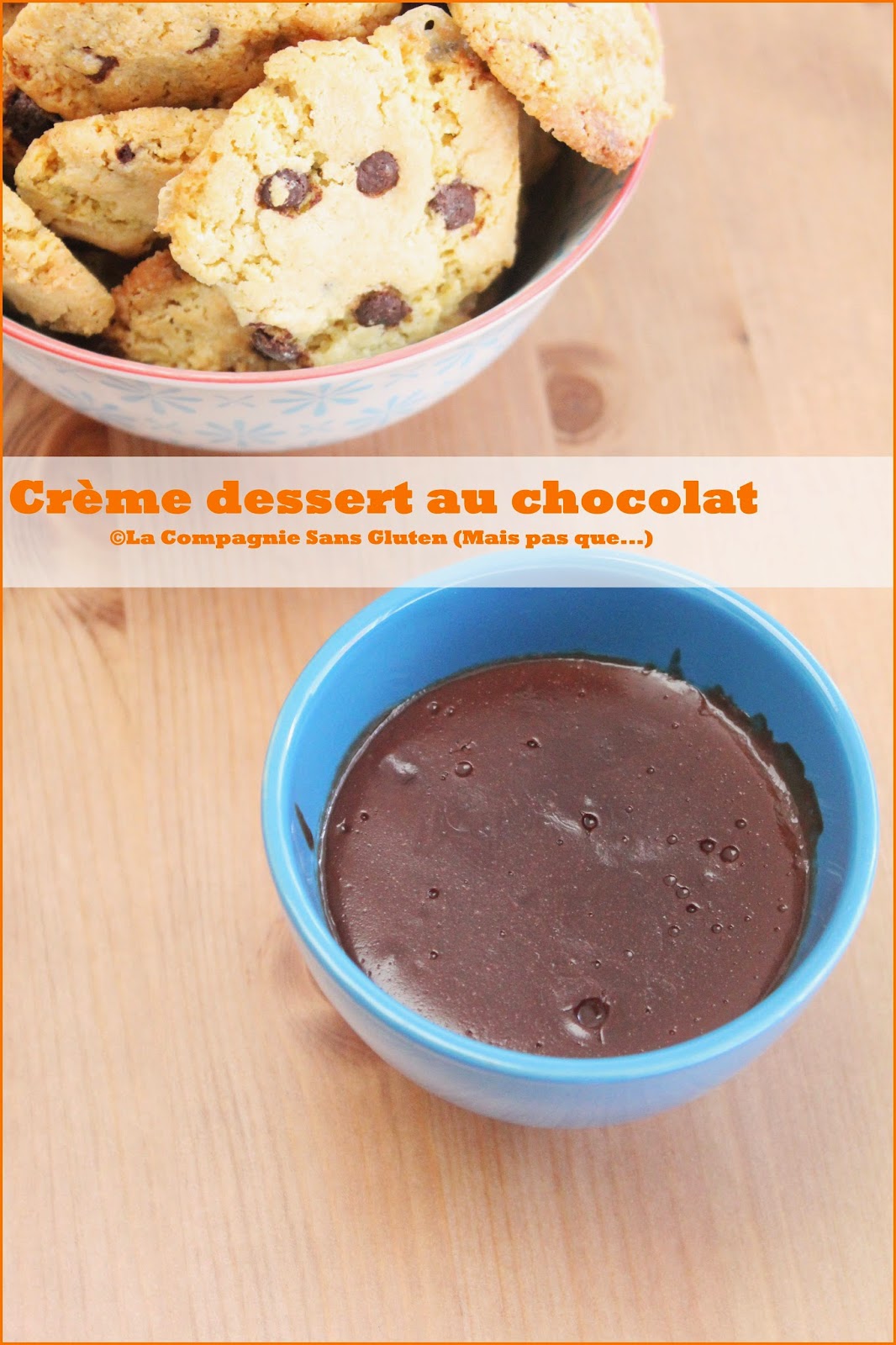 Crème dessert Chocolat sans gluten, sans lait, vegan. un blogsans