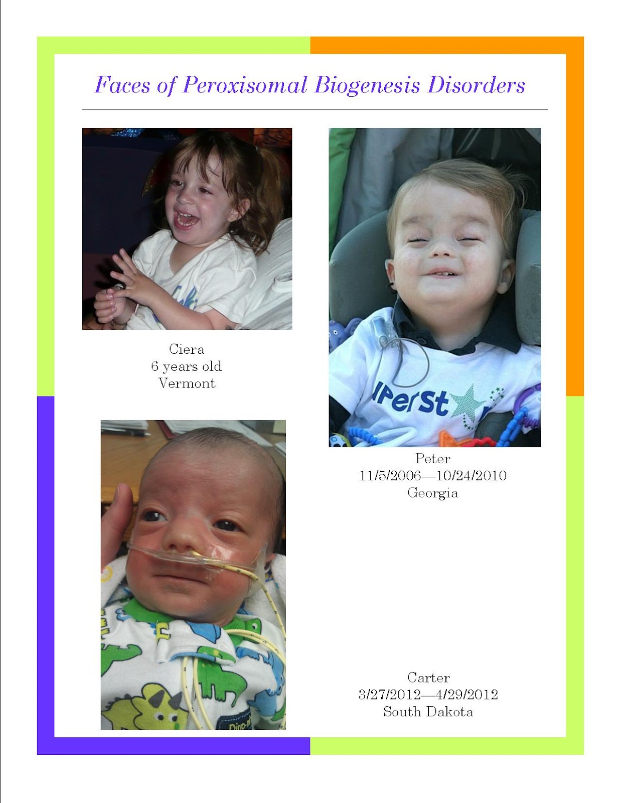 Faces of Peroxisomal Biogenesis Disorders