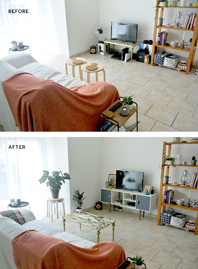 It's Not Serious! DIY MidCentury Inspired TV Stand