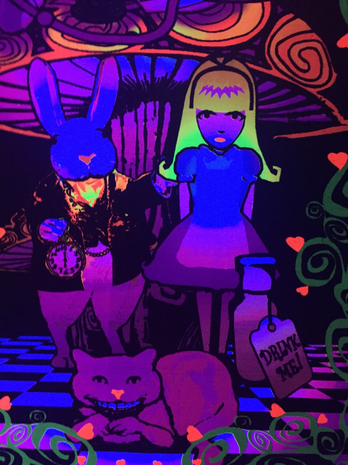 Dasher Deals: Blacklight Poster Wonderland II #1910 24x36