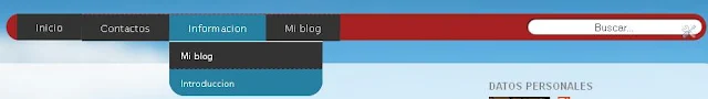 Como hacer un menú horizontal con submenús y buscador integrado para blogger