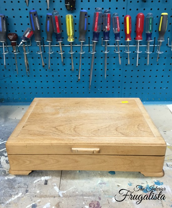 Wooden Flatware Chest Exterior Before