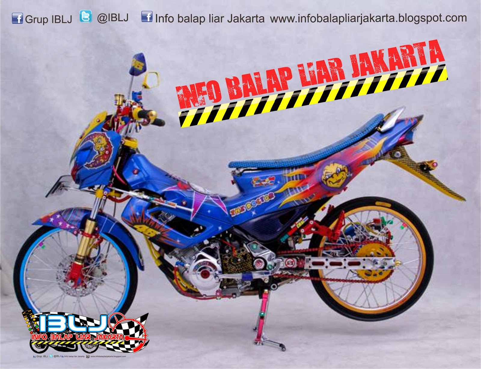 Motor Drag Ninja Satria FU Lip Lap Garut Jawa Barat