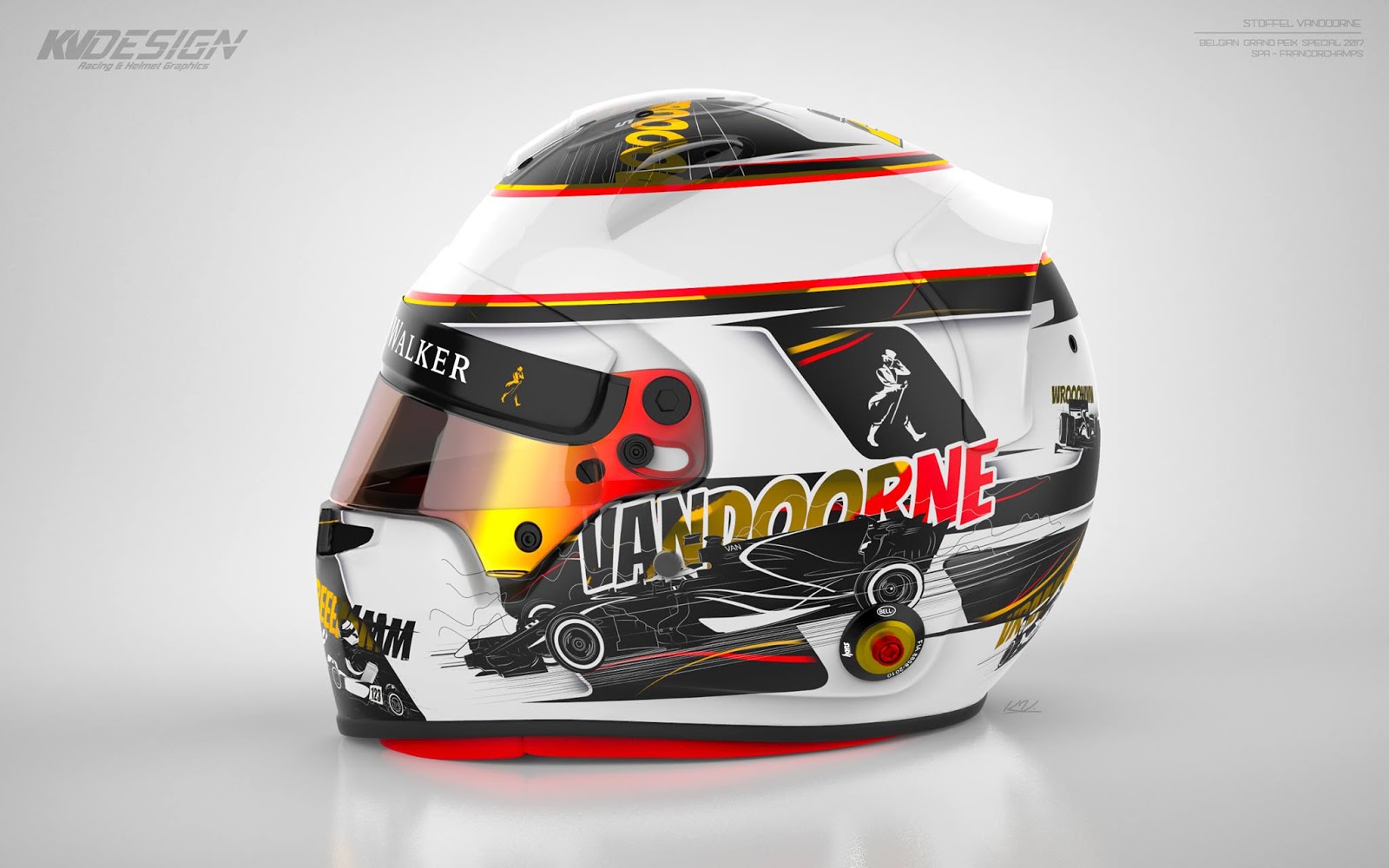 Racing Helmets Garage Bell HP7 S.Vandoorne SPA 2017 by KV Design