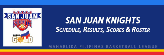 MPBL: San Juan Knights Schedule, Results, Scores, Roster - PhilSports.ph