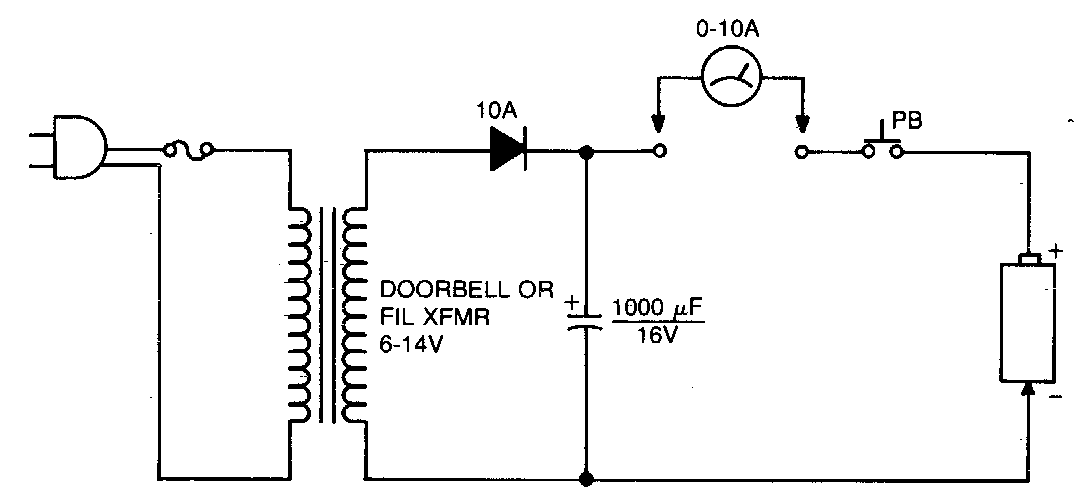 Ni-cad battery zapper Circuit Diagram | Electronic Circuits Diagram